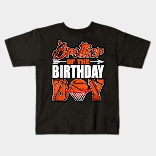 Brother Of Birthday Boy Basketball Matching Family Party Kids T-Shirt